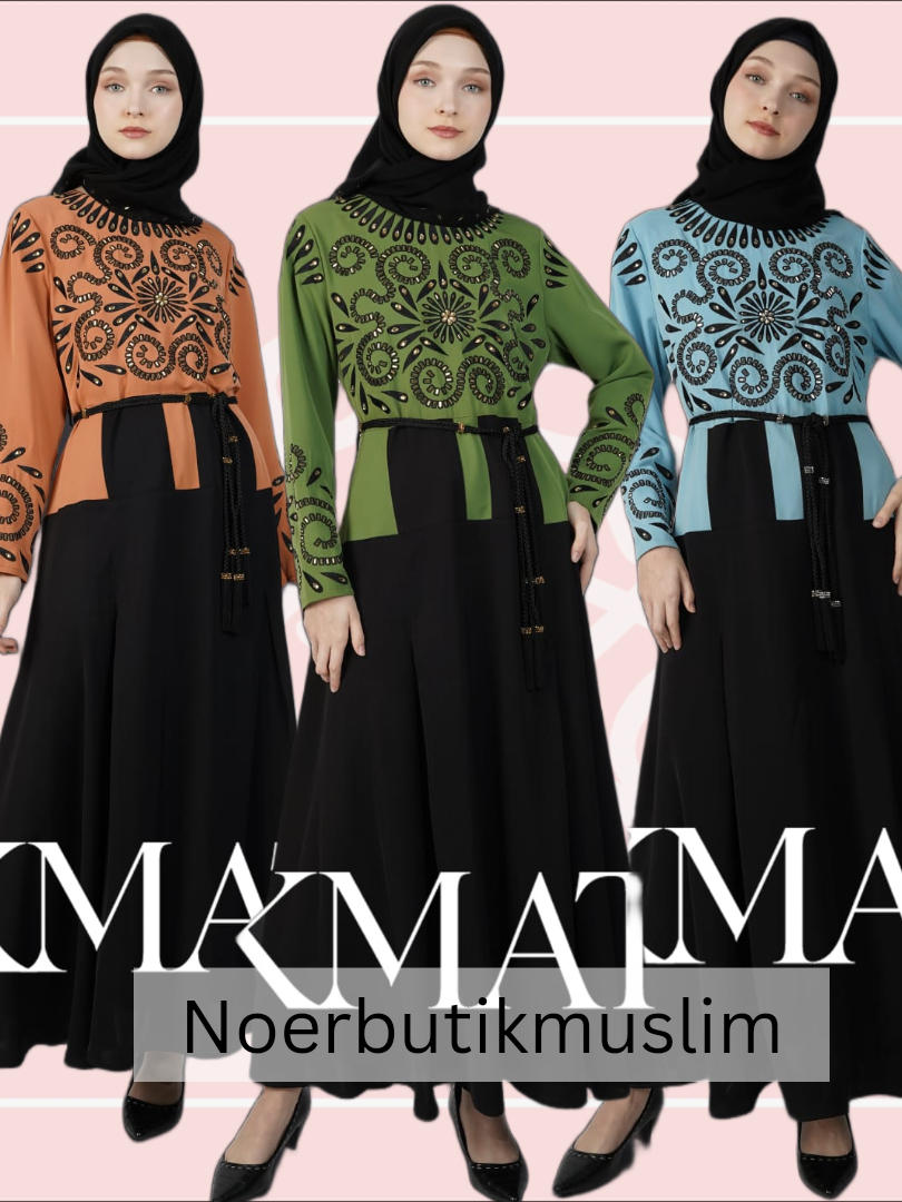 Hikmat Fashion Original A981 / Abaya Hikmat  - noerbutikmuslim - Gamis lebaran - Gamis Mewah - Gamis