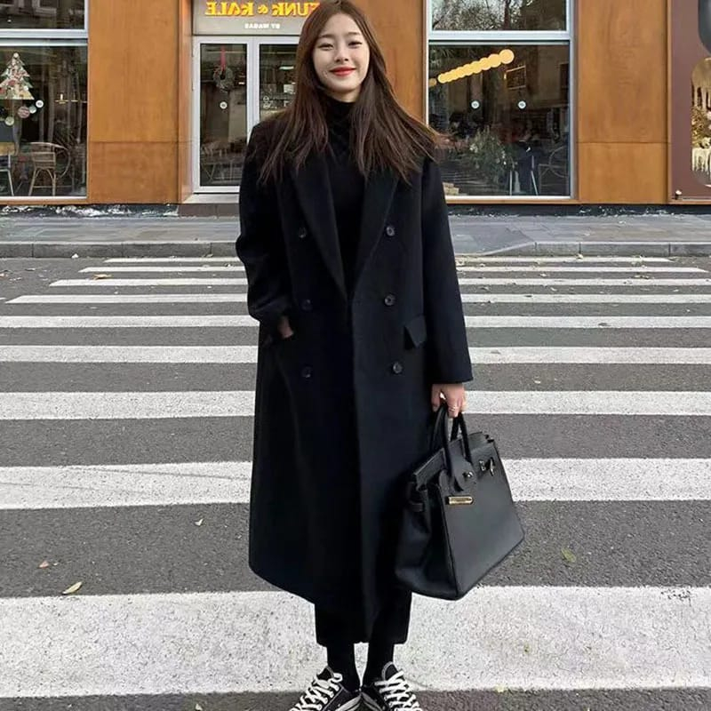 JAKET LONG BLAZER COAT IMPORT MURAH PREMIUM COAT POCKET KATUN IMPORT