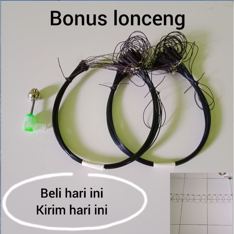 Jerat Racik Gantung Burung Ruak Ruak 2 Ikat 4 Meter Bonus Lonceng