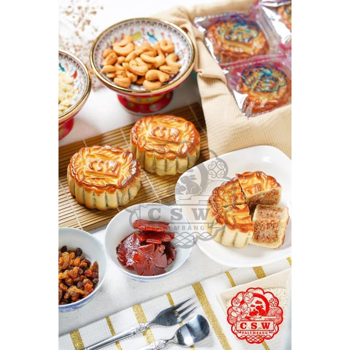 Mooncake CSW Palembang Vegetarian Gojin Box dan Piringan