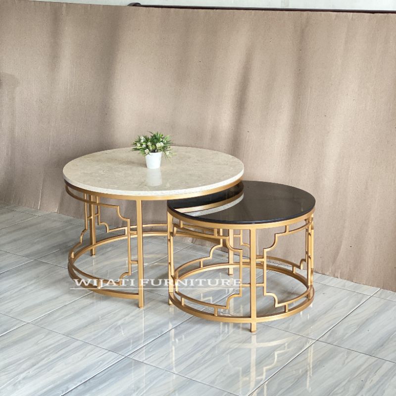 Meja Tamu Marmer Asli Coffe Table Marmer Nesting