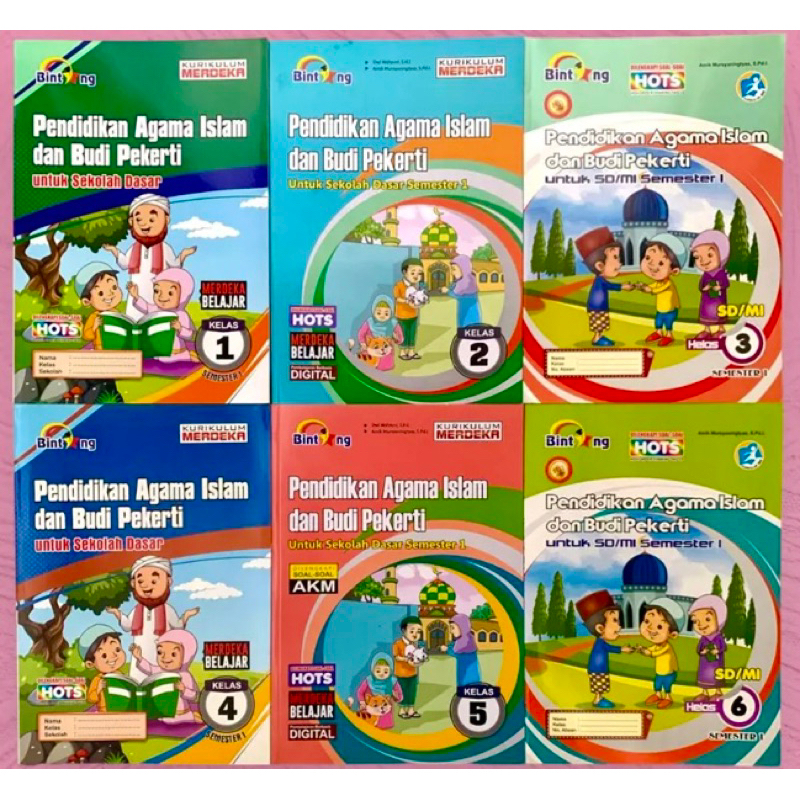 Buku Bintang Pendidikan Agama Islam PAI Kurikulum merdeka kelas 12 3 4 5 6 SD