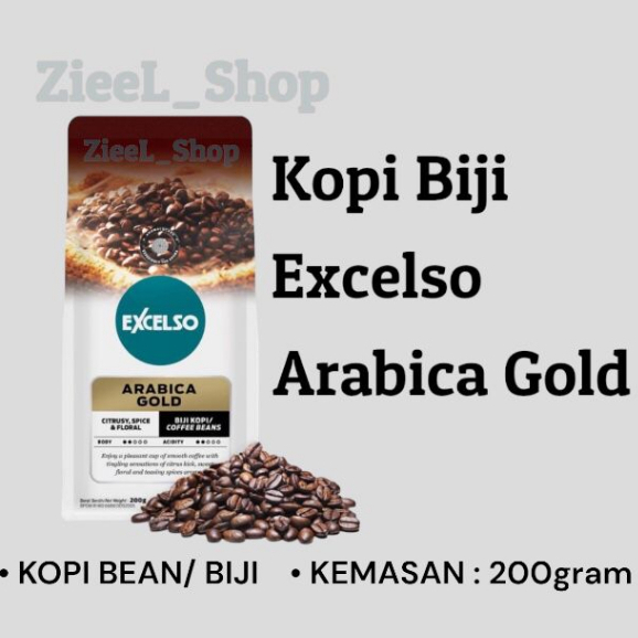 

Excelso Kopi Biji Arabica Gold 200G