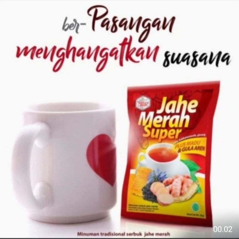 

Jahe Merah Ratu Lebah 10 Sachet | Jahe Merah Plus Madu Dan Gula Aren | Minuman Segar Penghangat Badan