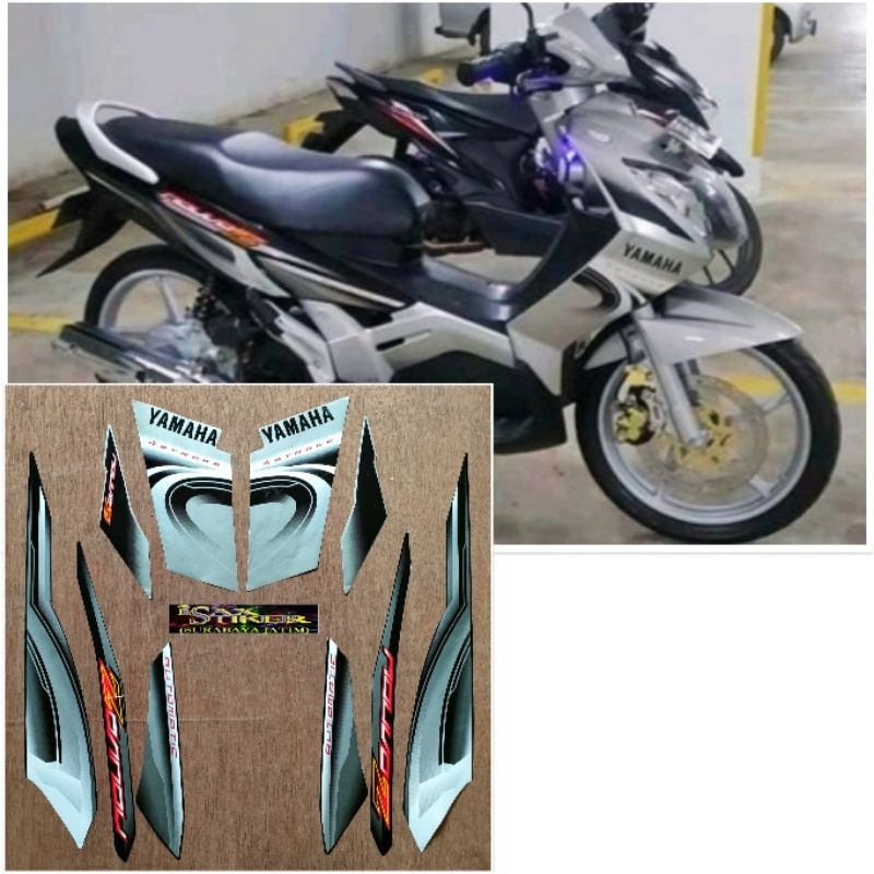 Striping Original Yamaha Nouvo Z Silver tahun 2006 2007