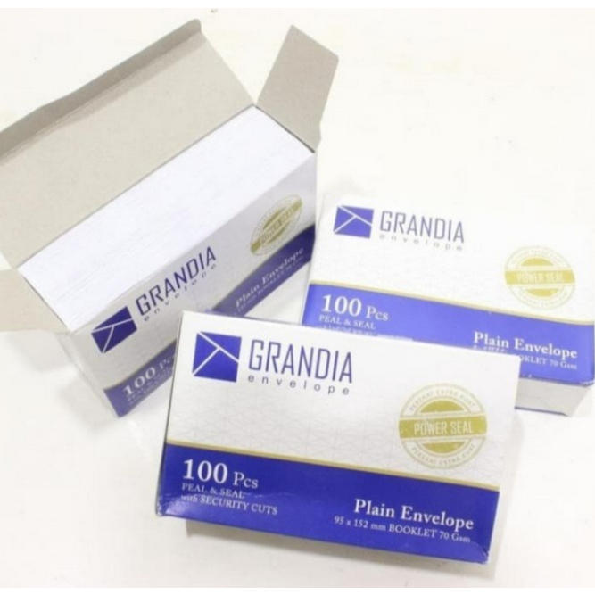 

Amplop Grandia / Paperline / Merpati 104 Putih Polos (Isi 100 Lembar)