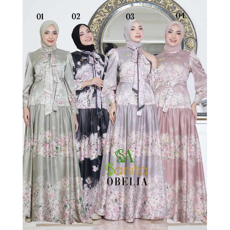 Gamis Original by sanita - Dress Original Sanita Terbaru- obelia sanita - dress armany silk premium