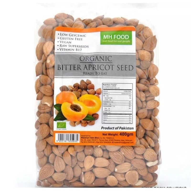 

Biji Aprikot Organik Pahit 400g. Bitter Apricot Seed Organic