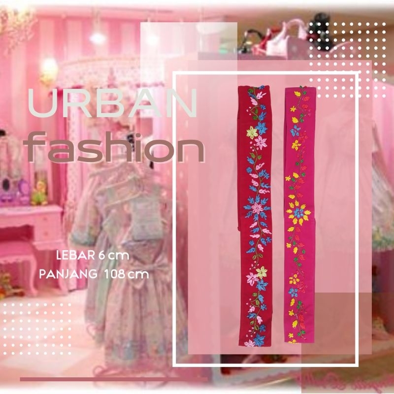 sabuk bordir pita buat kebaya (harga utk per pc)