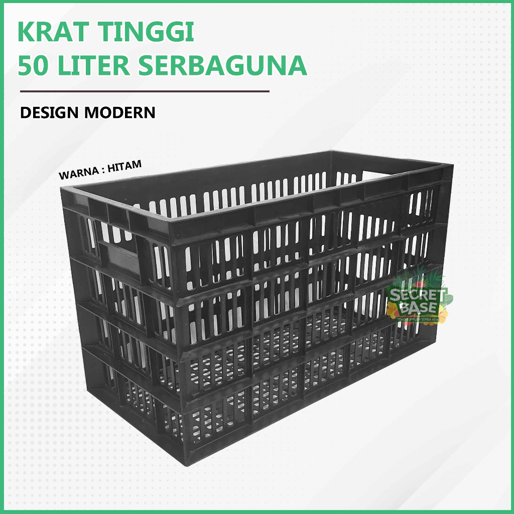 KRAT TINGGI 50 LITER - Krat Rak Piring / Keranjang Pakaian Serbaguna