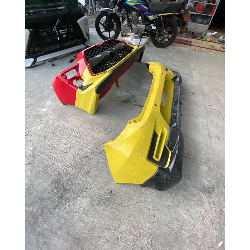 bodykit belakang agya TRD dan bumper depan set gril