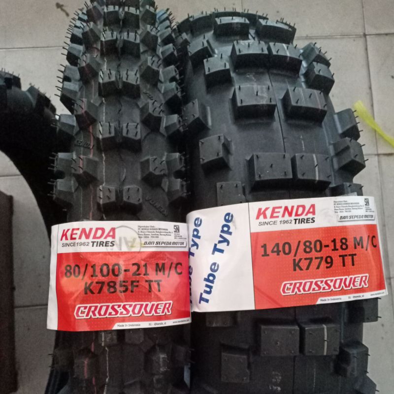 ban trail kenda ring 18/21 sepasang depan dan belakang ukuran 140-80/18 dan 80-100/21