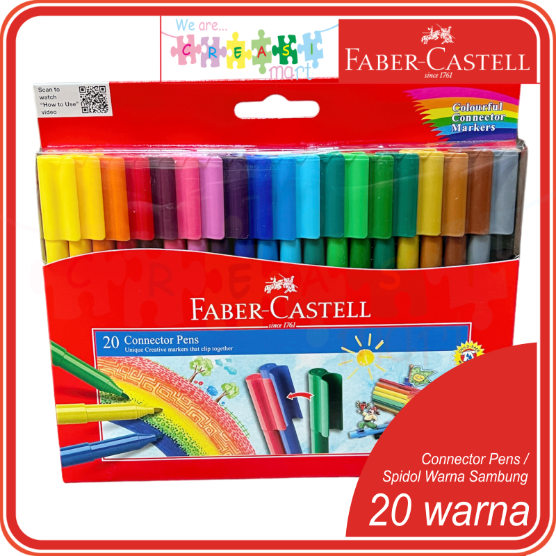 

Faber Castell Connector Pen 20pcs Spidol Warna Sambung 100% ORIGINAL