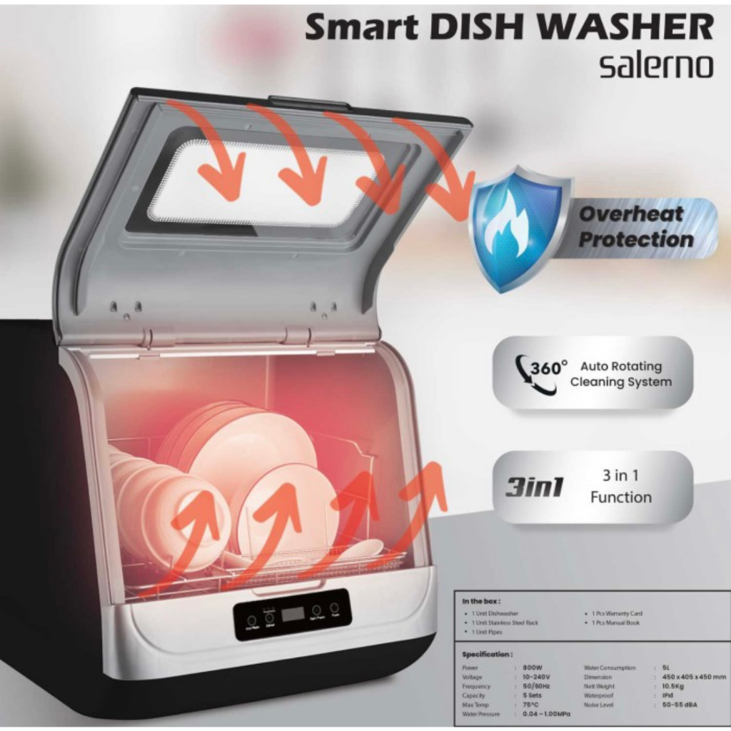 BOLDe Smart Dishwasher Salerno (Mesin Pencuci Piring Otomatis)