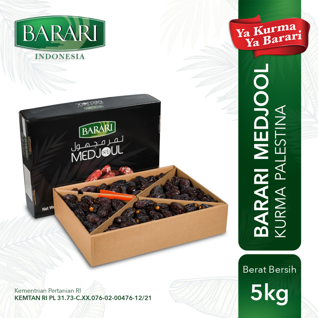 BARARI Kurma Medjool Palestina 5Kg Premium Dates High Quality Tekstur Lembut
