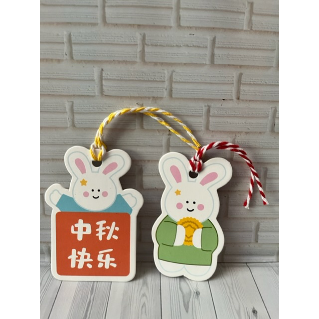 

5pcs Hang Tag Kue Bulan Tong Jiu Pia Moon Cake Mid Autumn Festival kartu ucapan label