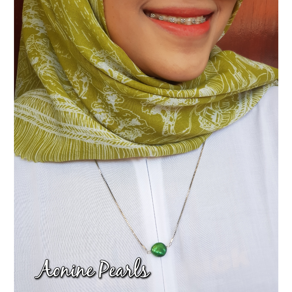 Kalung Liontin Keshi Koin Mutiara