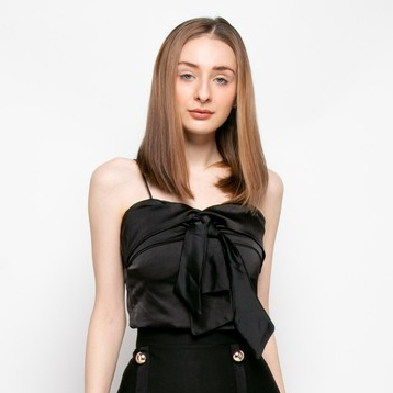 Avenue Top Crop Bow - Crop Top Big Bow - Tank Top Pita Korea - Tank Top Korea - Tank Top Jennie - Ta