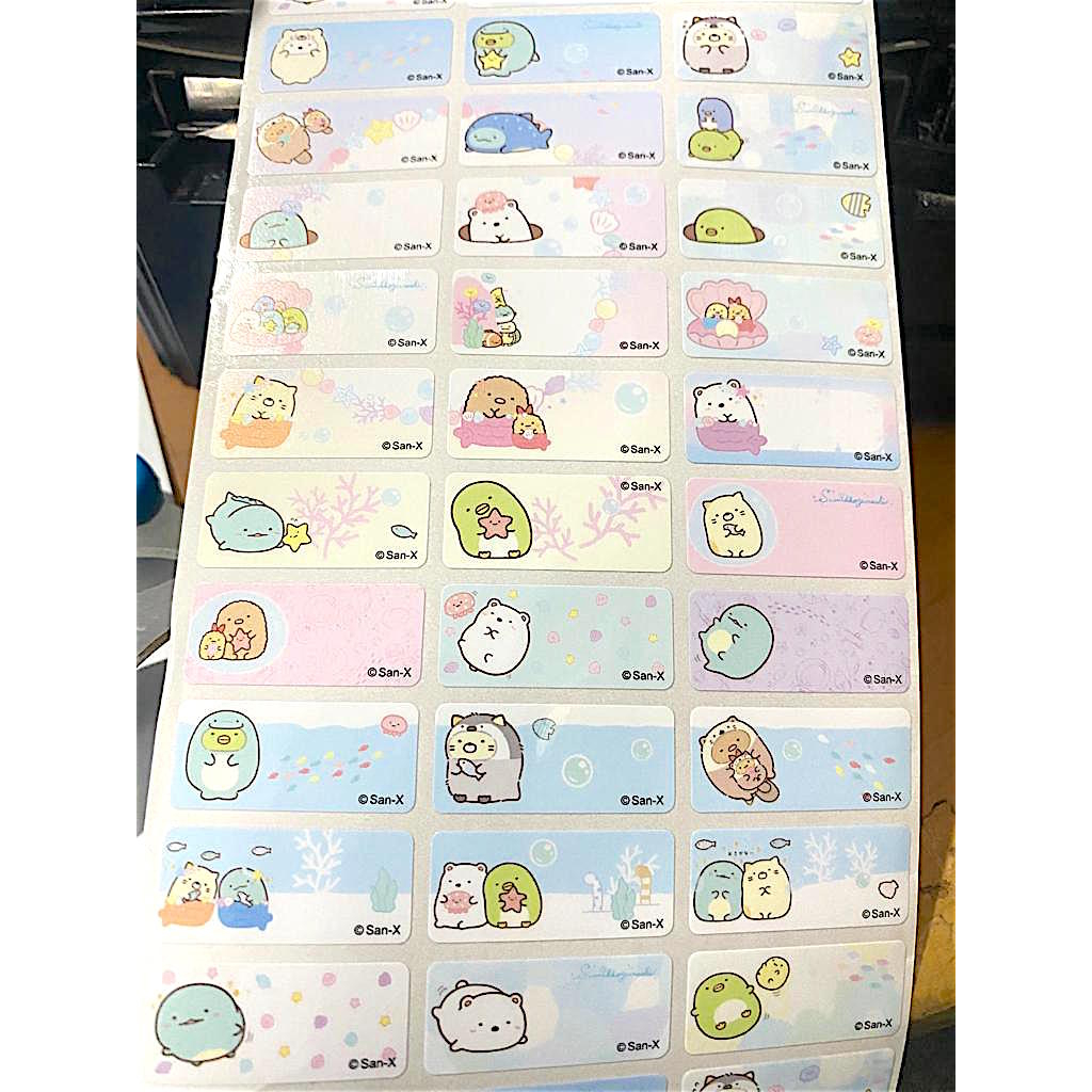 

Label nama stiker waterproof Premium Sumikko Gurashi Ori