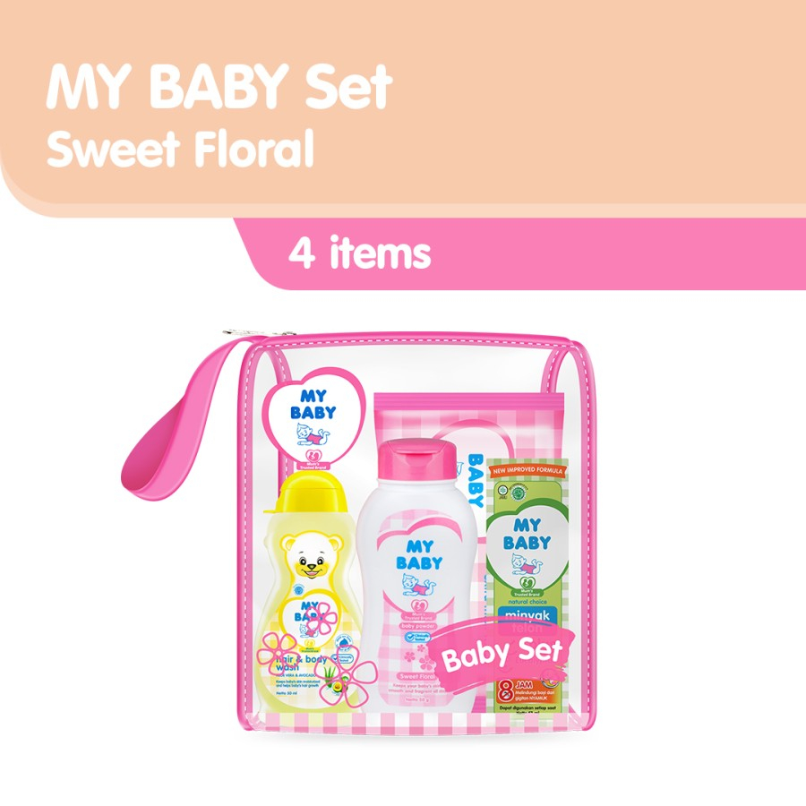 My Baby Set Mini Perlengkapan Mandi Bayi - Sweet Floral