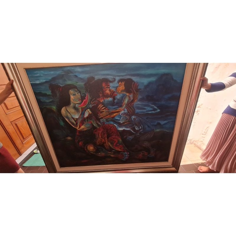 Lukisan Hendra Gunawan judul Bertamasya