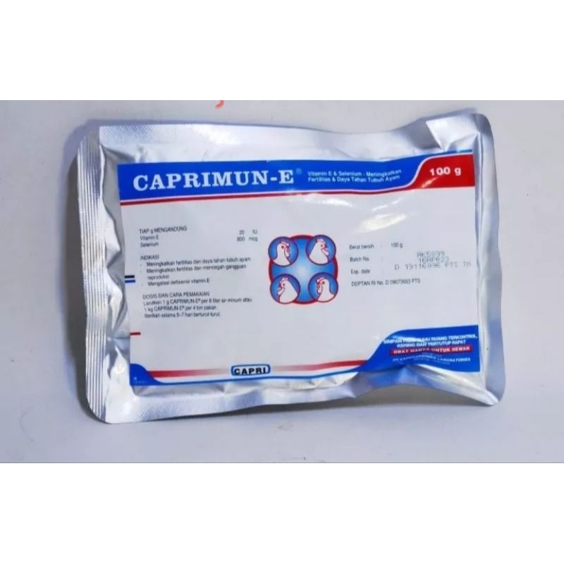 Caprimun E 100 gr, vitamin e selenium (tingkatkan kekebalan tubuh)