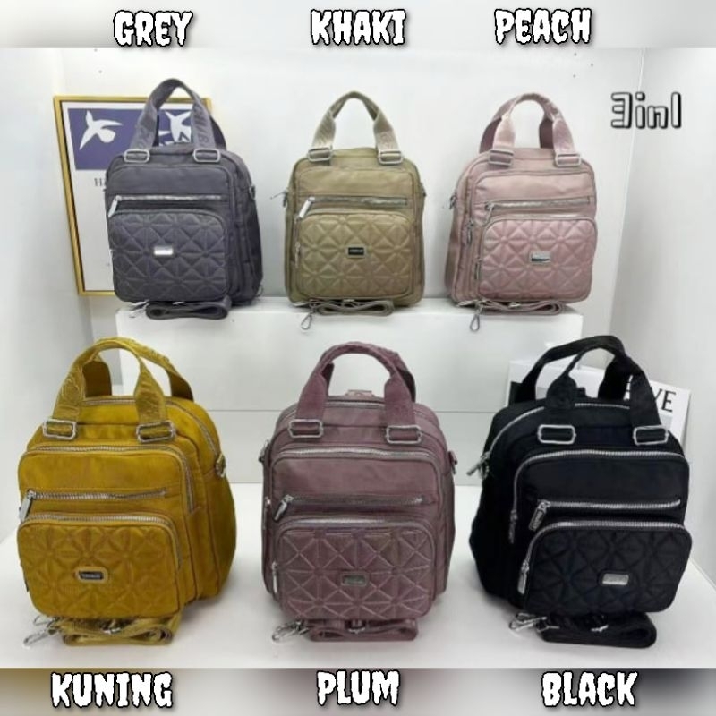 TAS ORI CHIBAO KANVAS 3in1 "Large" Ransel Slempang jinjing CB1850 6slet