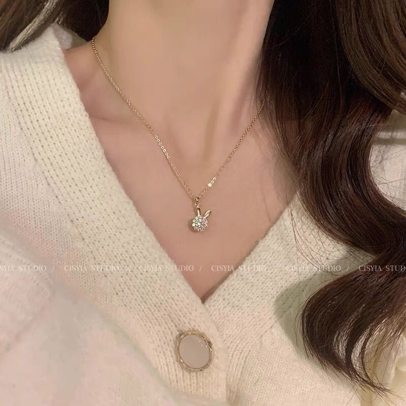 Kalung Wanita Mainan Boneka Kalung Anti Karat Titanium Bracelet Korean Style