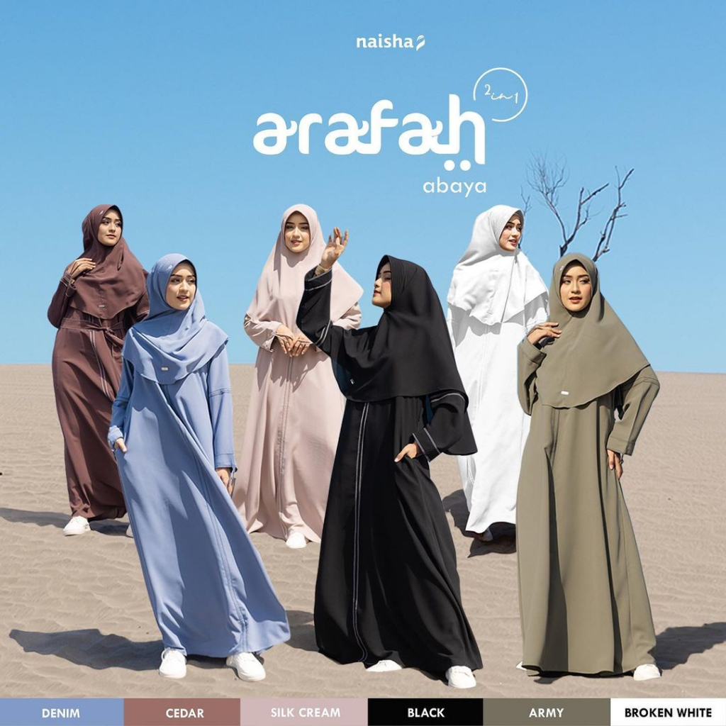 Arafah Abaya By Naisha Hijab || Gamis Nyaman || Gamis polos