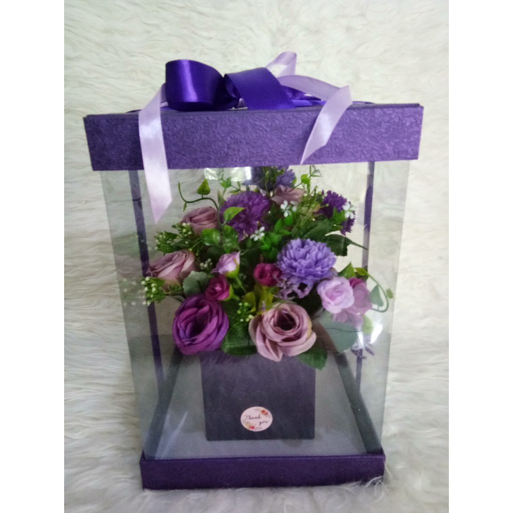 Mika Flower Box 20x20x30/Flower Box Mika Kotak/Flower Box Square