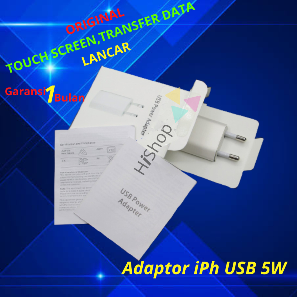 ADAPTOR USB to IP - Adapter - Batok - Kepala - kepala Charger - Kepala Casan - Charger - kepala casa