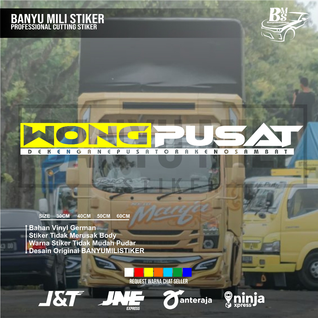 Stiker kaca truk wong pusat stiker variasi kaca depan truk mobil pickup stiker wong pusat