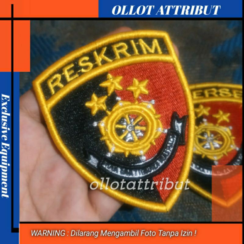 BET LENGAN RESKRIM POLRI TIMBUL | LOGO RESKRIM POLRI BORDIR