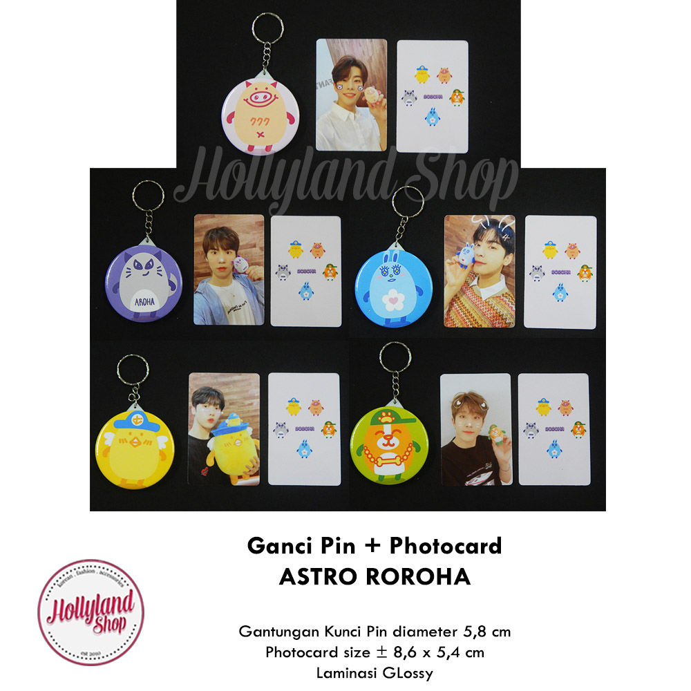 Paket Gantungan Kunci Pin + Photocard ASTRO Roroha Unofficial