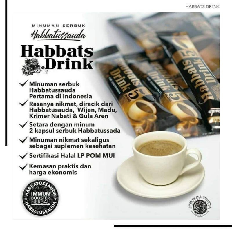 

HABBATS DRINK ECER PER 1 SACHET | Habbats Drink Cara Mudah Konsumsi Habbatussauda Sehat & Nikmat Bisa Untuk Mengobati Sakit MAAG & LAMBUNG