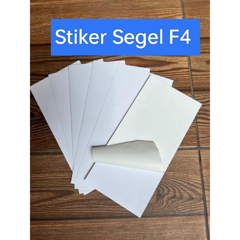 Kertas Stiker Segel F4 (bahan polos)