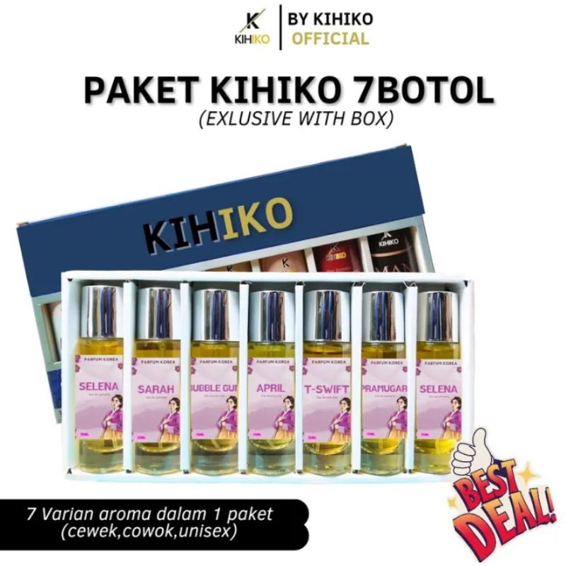 (+box exclusive) parfum kihiko 7 botol 35ml