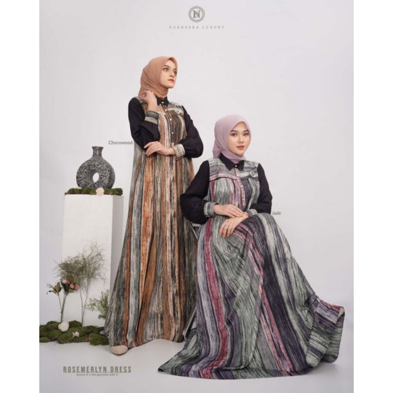 SALE || ROSE MERLYN DRESS BY NADHEERA LUXURY ✔
