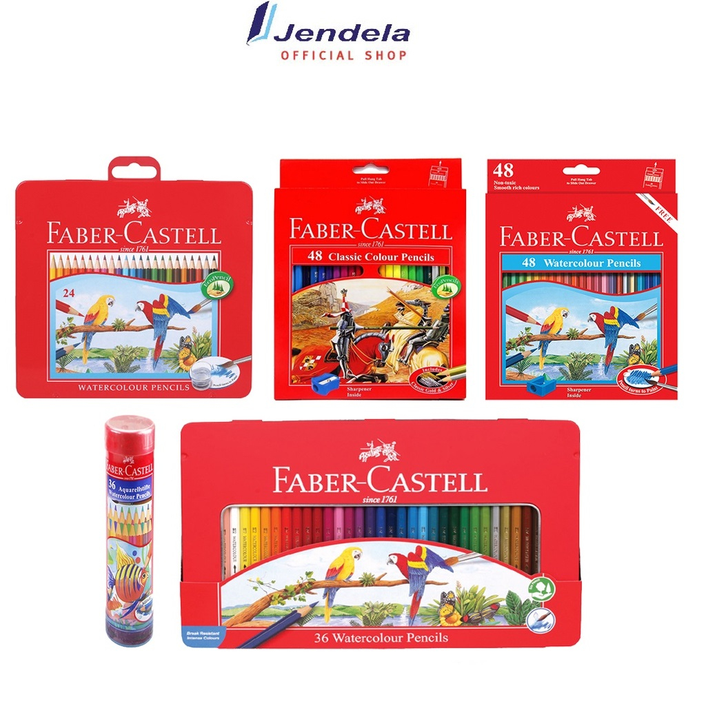 

Pensil Warna Faber Castell 24 36 48 Watercolour Classic Colour Pencil Untuk Mewarnai Anak ATK