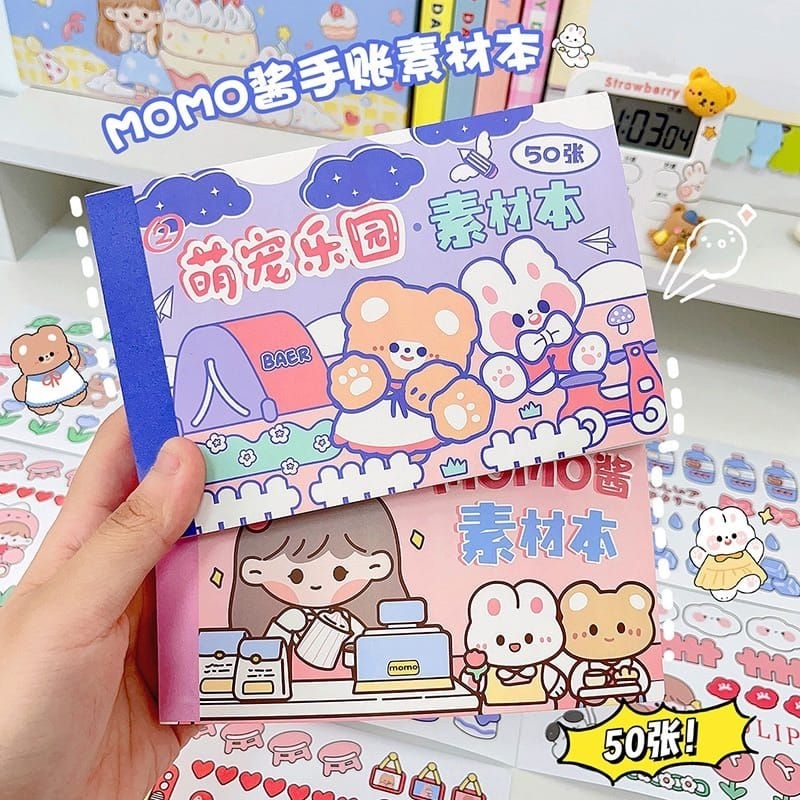 

Dalingshop [1 Buku 24 Lembar] & [Lembaran isi 10 Lembar] Stiker Momo 10.4x14.5cm Stiker Lucu Stiker Jurnal Sticker