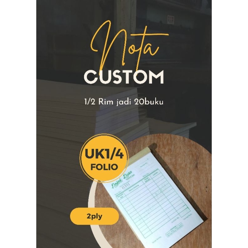 

Nota custom 1/4 folio