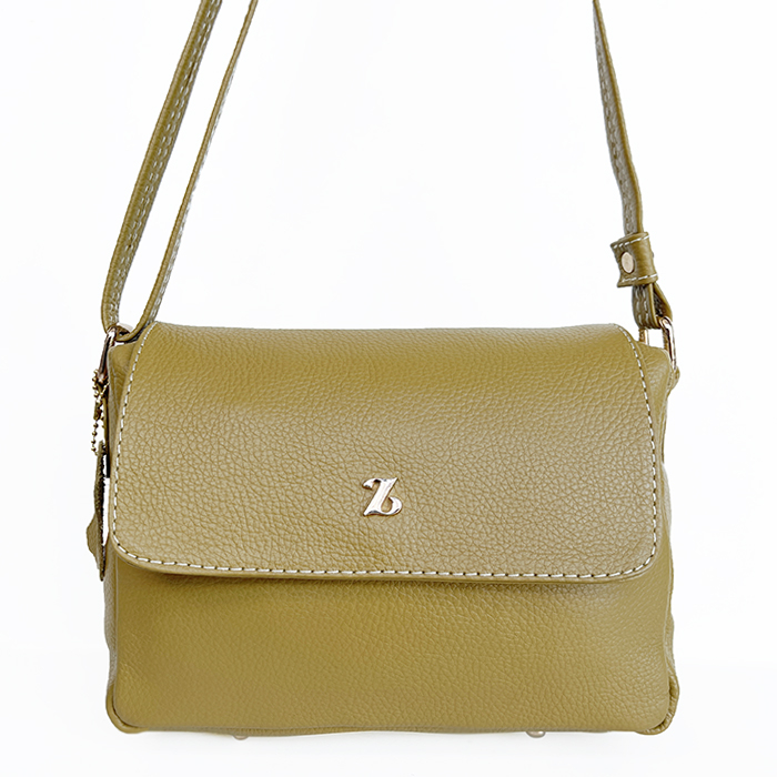 Tas Kulit Wanita Selempang Tutup Besar Premium Bahan Kulit Sapi Asli Garut