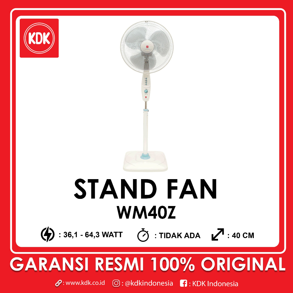 KIPAS ANGIN BERDIRI STAND FAN KDK WM - 40Z / WM40Z