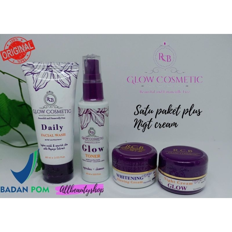 PAKET RCB GLOW + NIGHT CREAM SKINCARE BPOM