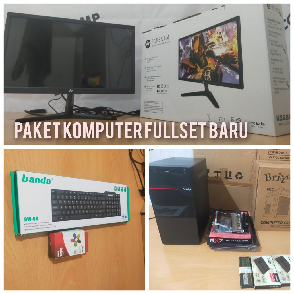 Komputer BARU FULLSET Intel i5/Ram 4Gb/Harddisk 500GB/LED 19" New