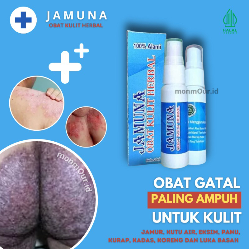 Obat kulit Paling Ampuh Herbal - Jamuna Spray 30 Ml | Obat Gatal Pada Kulit Obat Gudik Obat Eksim Ob