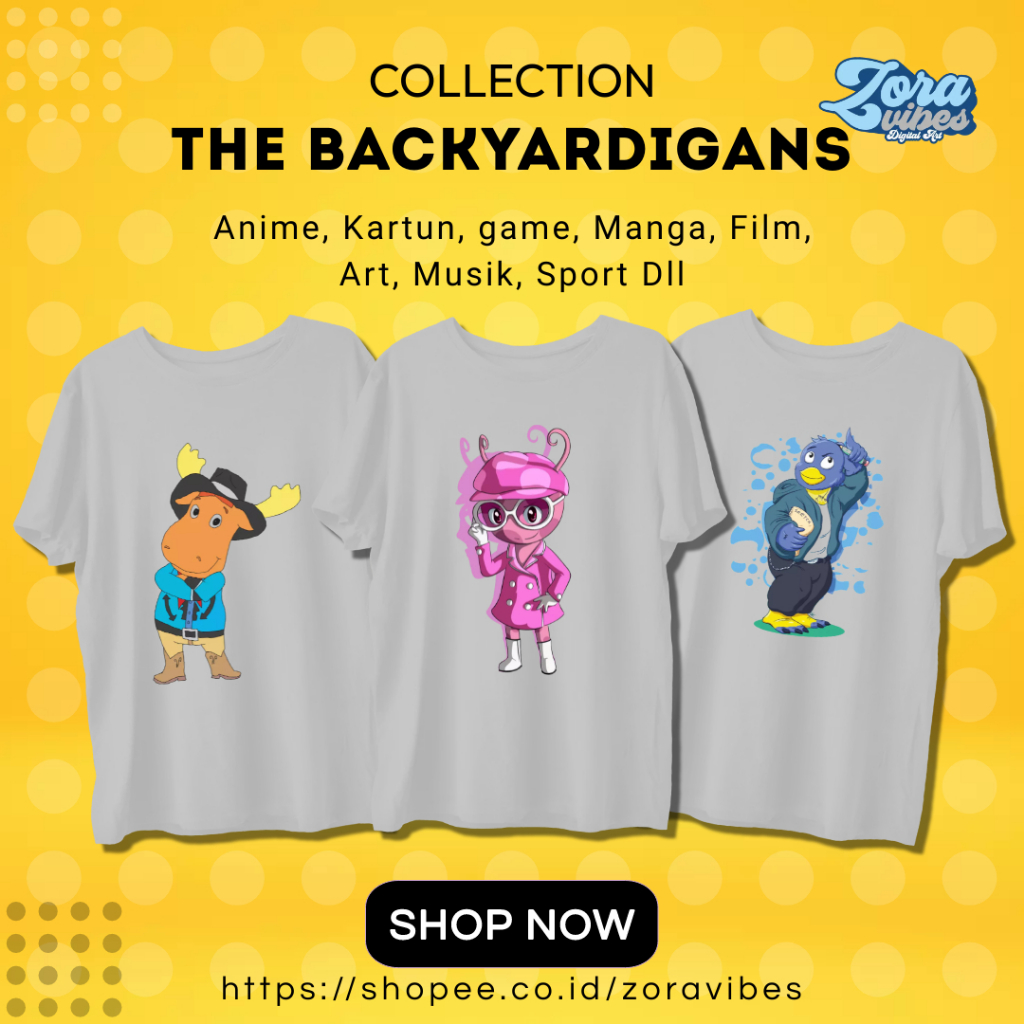 Baju Kaos ANAK DAN DEWASA THE BACKYARDIGANS