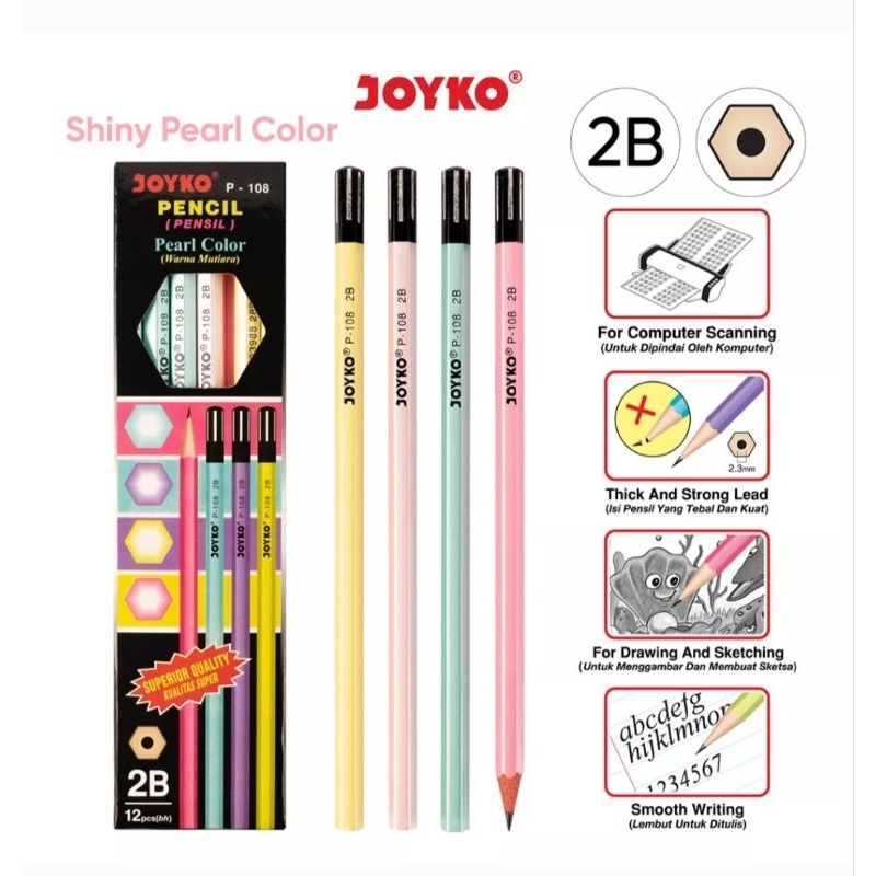 

Pensil P-108 2B joyko original