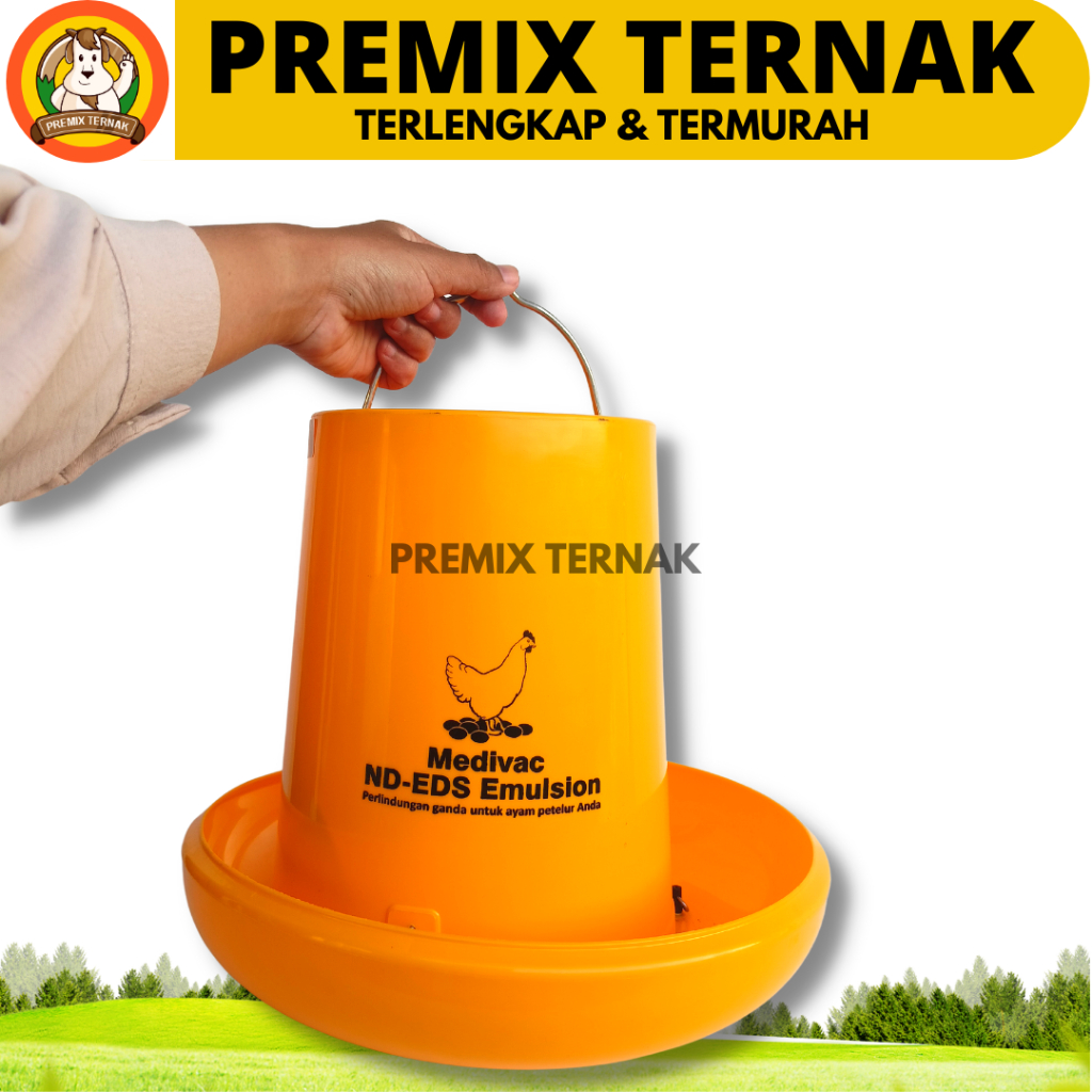 TEMPAT RANSUM PAKAN AYAM 5KG - Tempat Makan Ayam 5KG MEDION