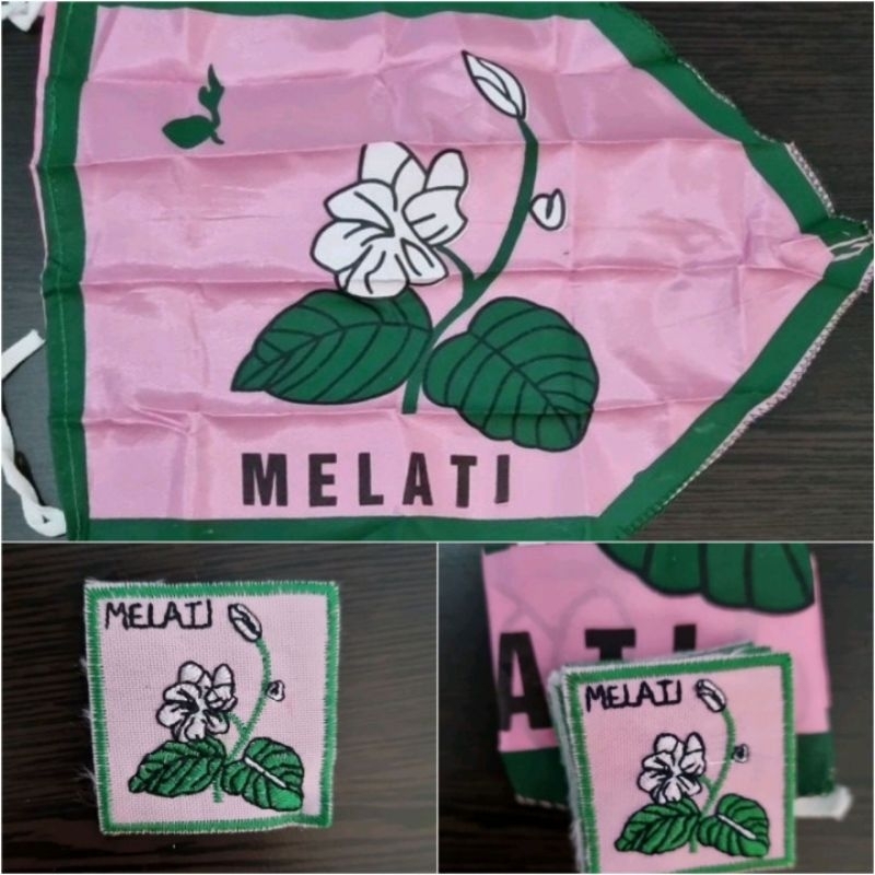 BET REGU MELATI | Bet Tanda Regu Bunga | Tanda Regu Bordir Gambar Bunga | Badge Pramuka